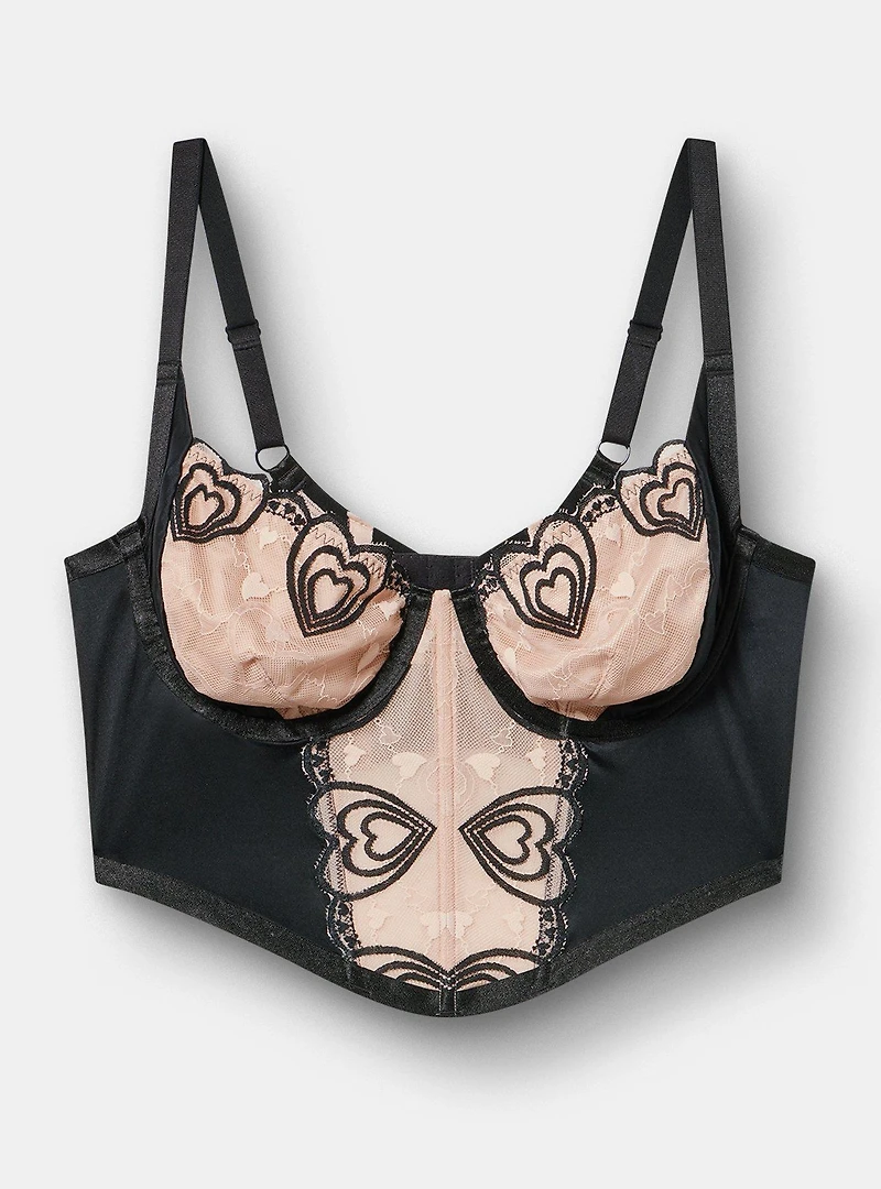 Coquette Heart Lace Bustier