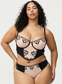 Coquette Heart Lace Bustier