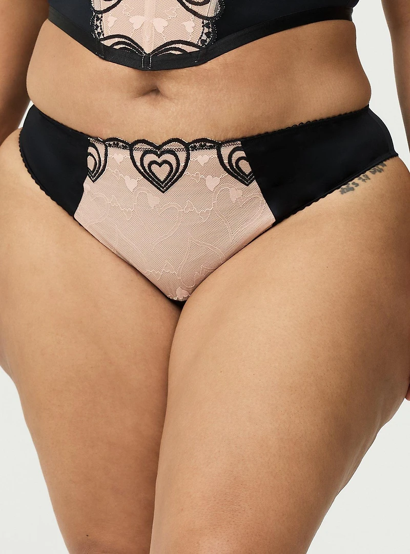 Coquette Heart Lace Tanga