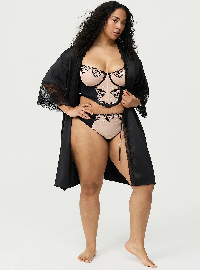 Coquette Heart Lace Tanga