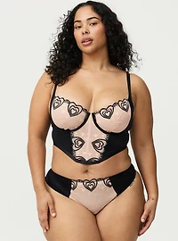 Coquette Heart Lace Tanga