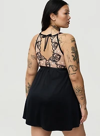 Coquette Heart Lace Slip