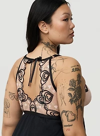 Coquette Heart Lace Slip