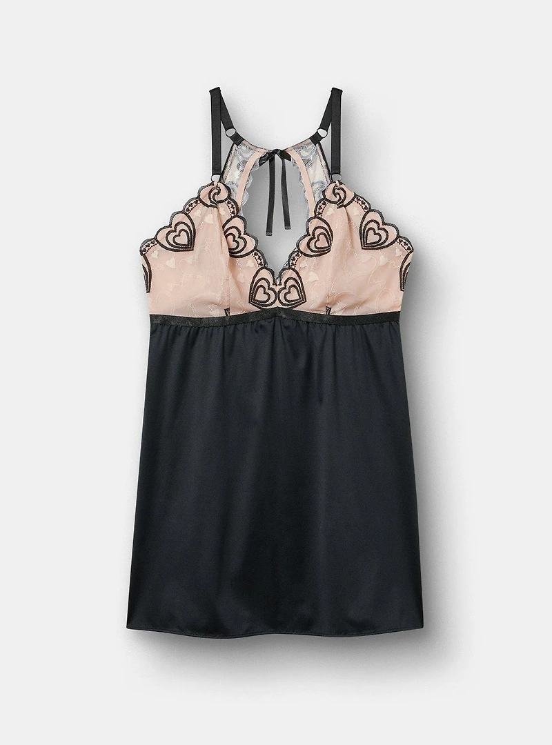 Coquette Heart Lace Slip