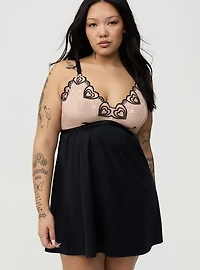 Coquette Heart Lace Slip