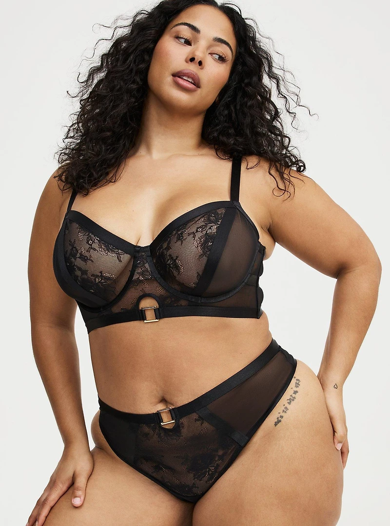 Mob Wife Strappy Underwire Lace Bra