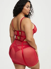 Mob Wife Strappy Underwire Lace Chemise