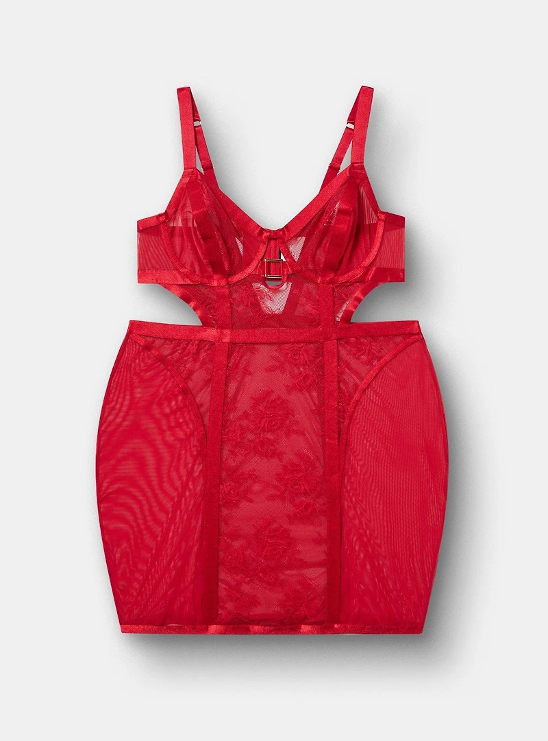 Mob Wife Strappy Underwire Lace Chemise