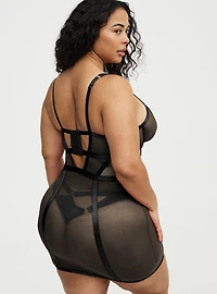 Mob Wife Strappy Underwire Lace Chemise