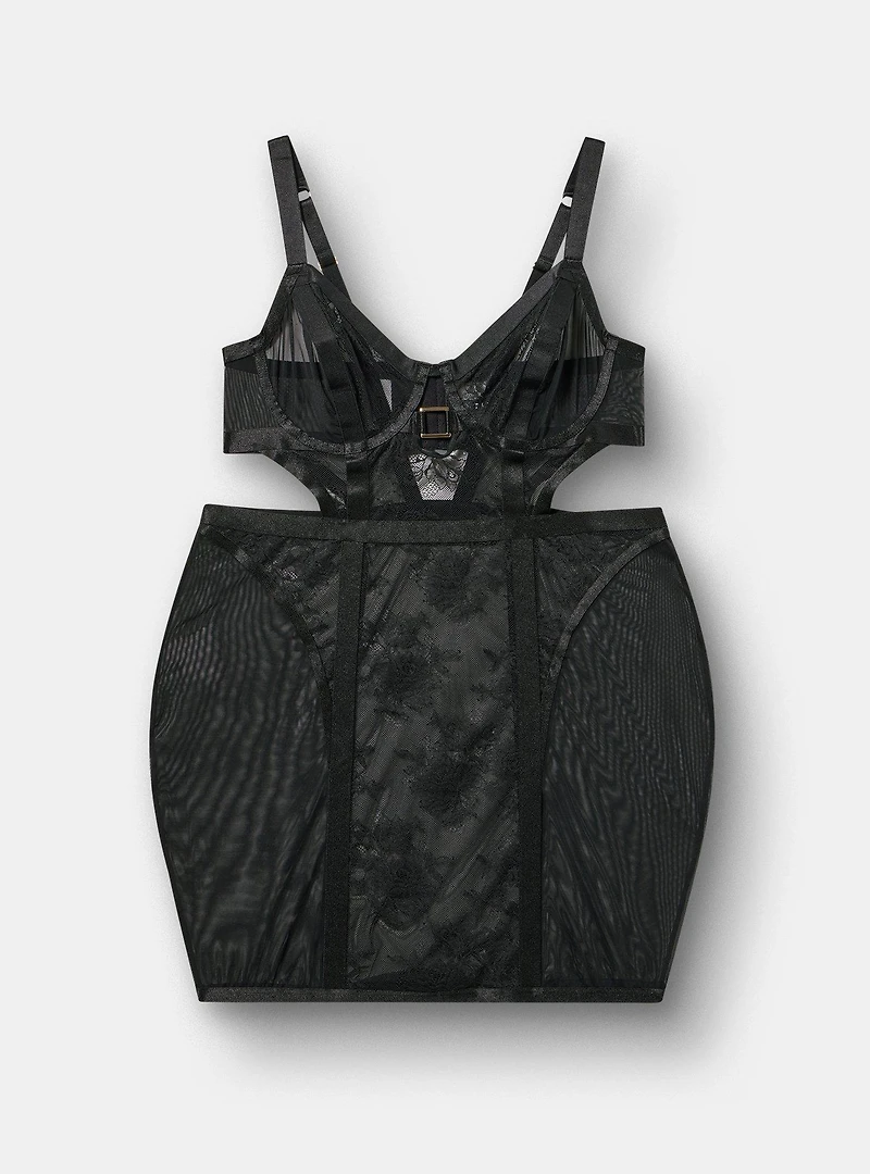 Mob Wife Strappy Underwire Lace Chemise