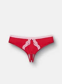 Glaze Mid-Rise Open Gusset Thong