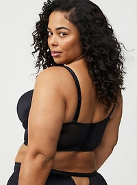 XO Plunge Push-Up Longline Bow Bra