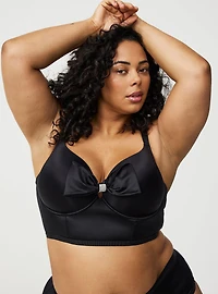 XO Plunge Push-Up Longline Bow Bra