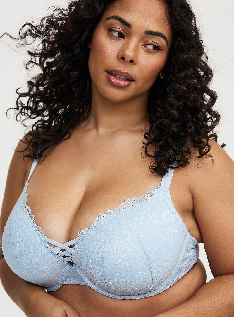 XO Plunge Push-Up Lace Bra