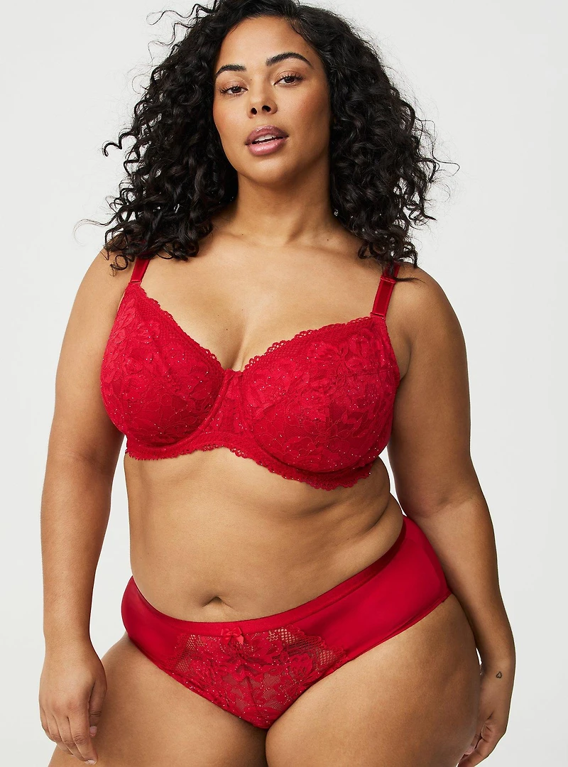 Second Skin Sequin Mid-Rise Hipster Panty