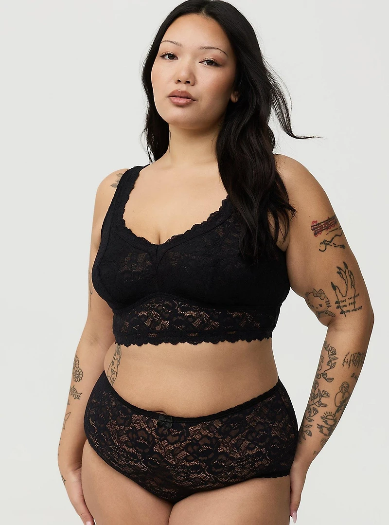 Super Soft Lace Mid-Rise Brief Panty