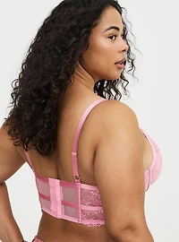 Demure Longline Lace Underwire Bra