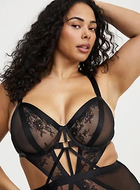 Mob Wife Strappy Underwire Lace Bodysuit
