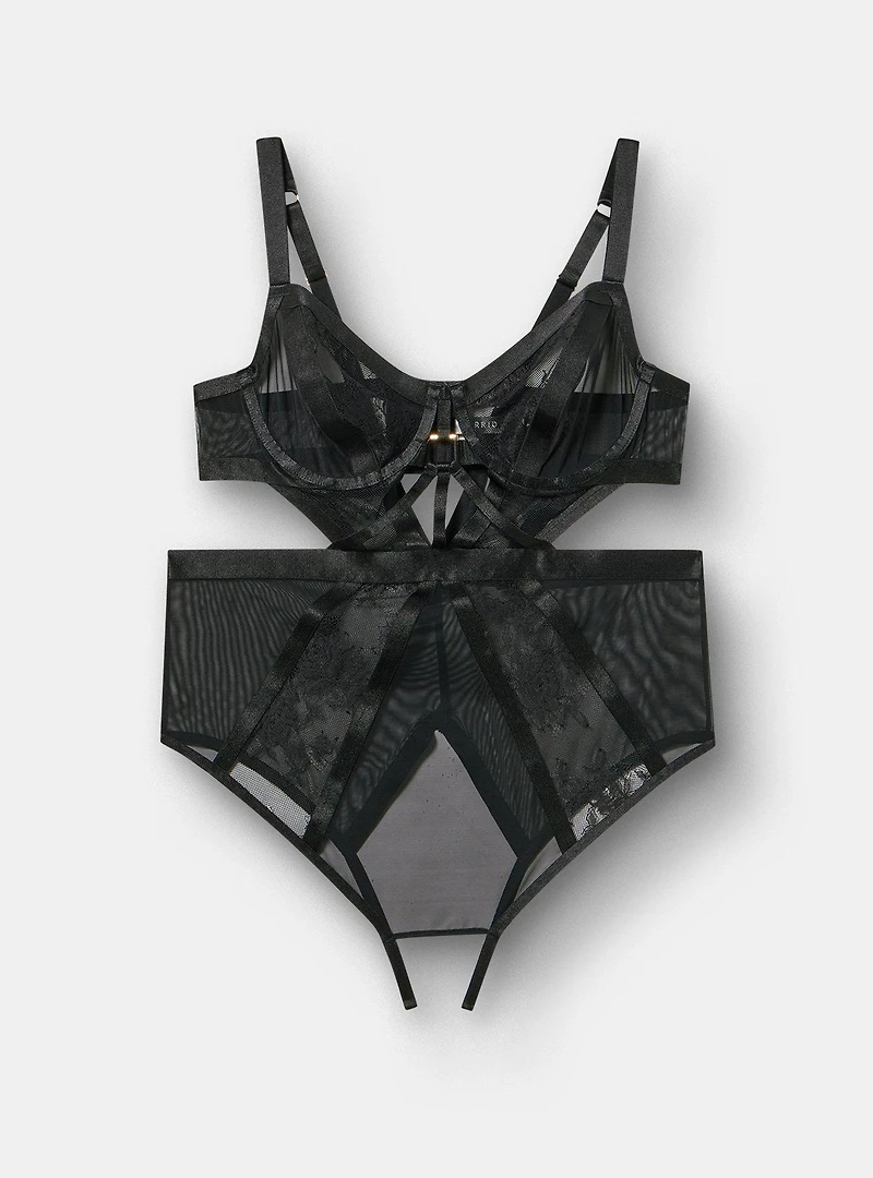 Mob Wife Strappy Underwire Lace Bodysuit