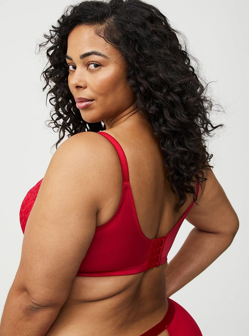 Full Coverage Unlined Lace Bra