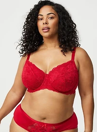 Full Coverage Unlined Lace Bra