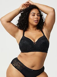 Wire-Free Push-Up Sequined Bra