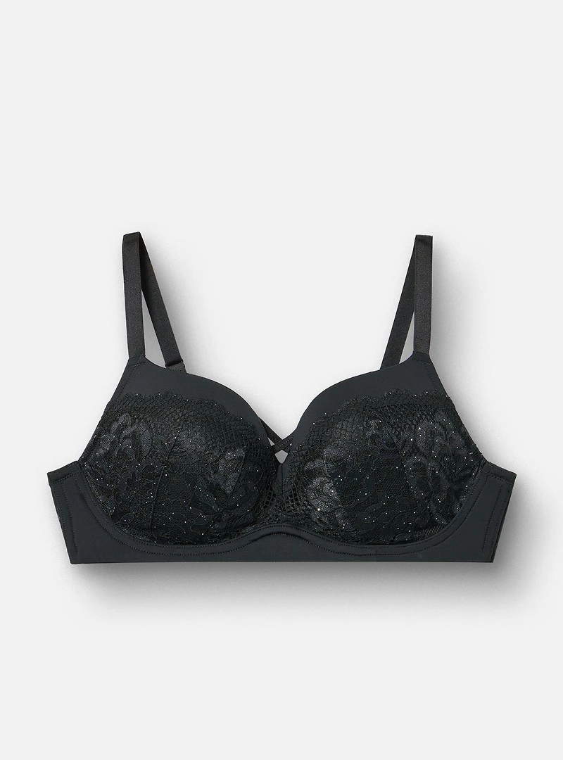 Wire-Free Push-Up Sequined Bra