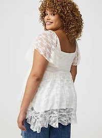 Ruffle Hanky Hem Tunic Top
