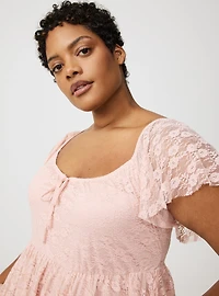 Ruffle Hanky Hem Tunic Top