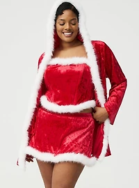 Marabou Velour Bustier