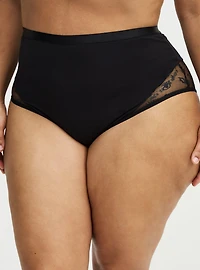 Lace & Cotton High-Rise Cheeky Panty