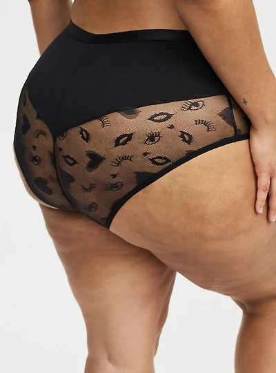 Lace & Cotton High-Rise Cheeky Panty