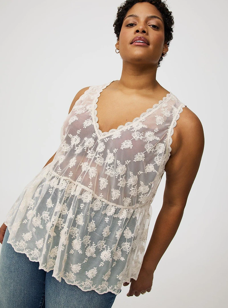 Lace V-Neck Tank