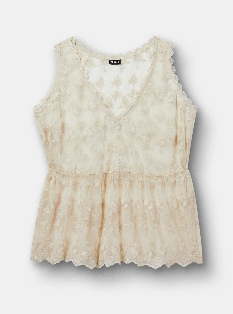 Lace V-Neck Tank