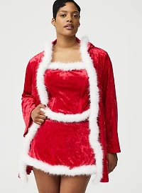 Marabou Velour Robe