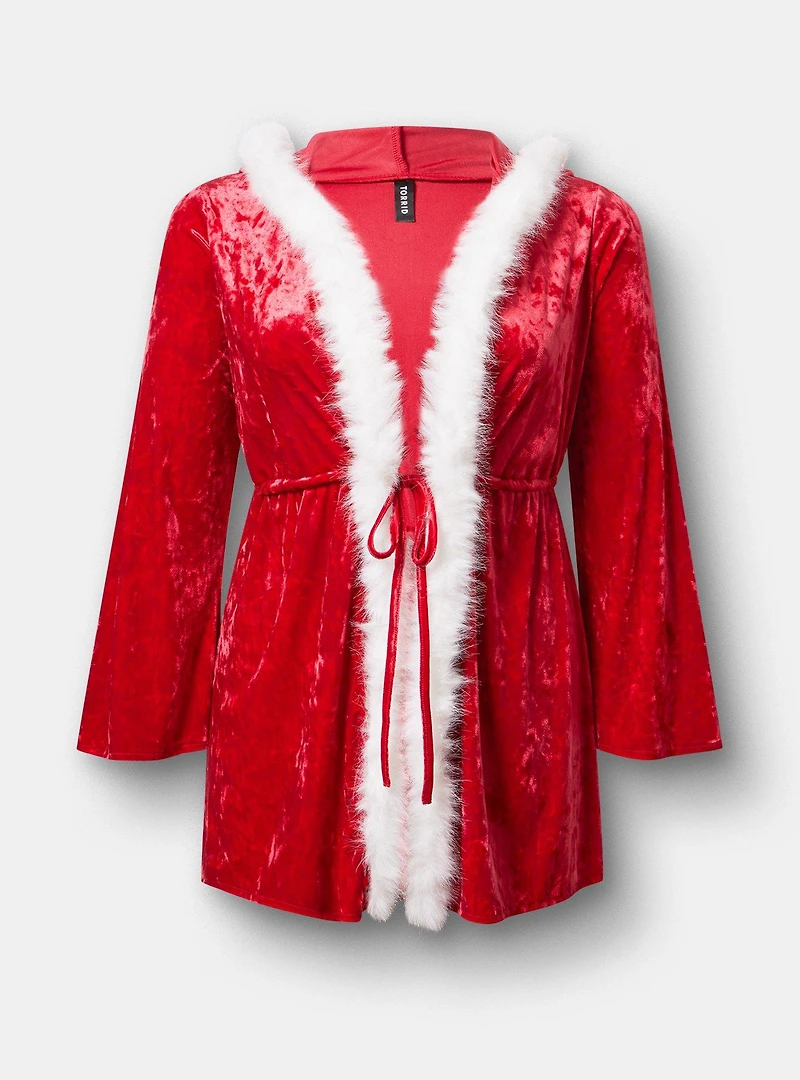 Marabou Velour Robe