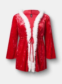 Marabou Velour Robe