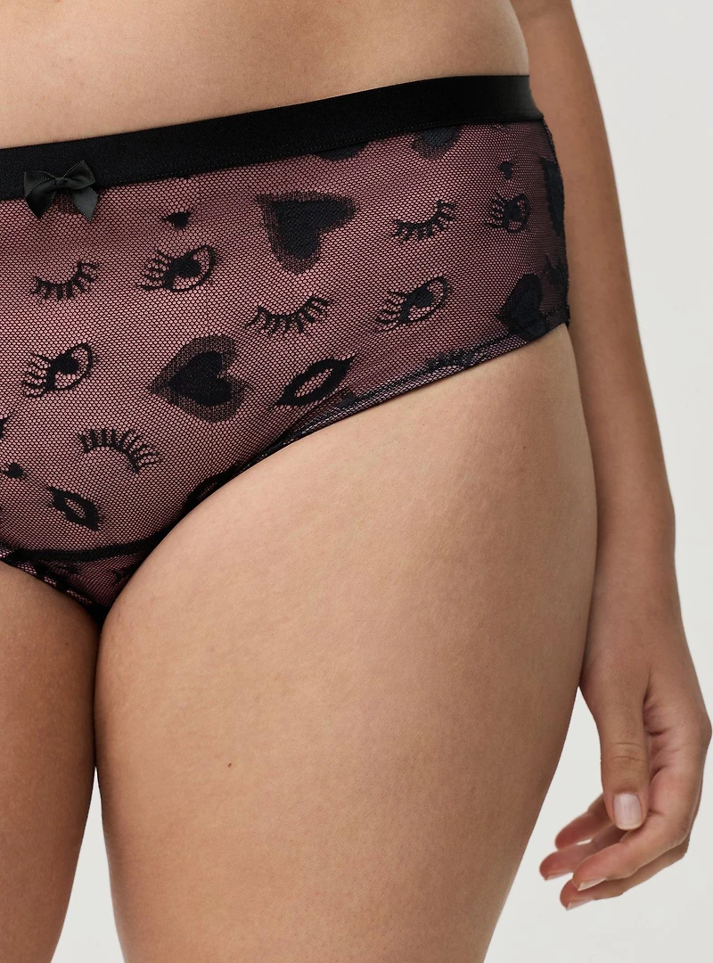 Love Lace Mid-Rise Hipster Panty