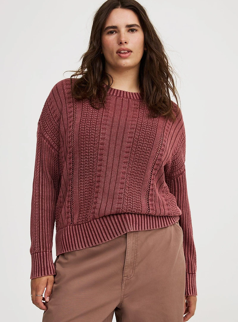 Cable Knit Pullover Sweater