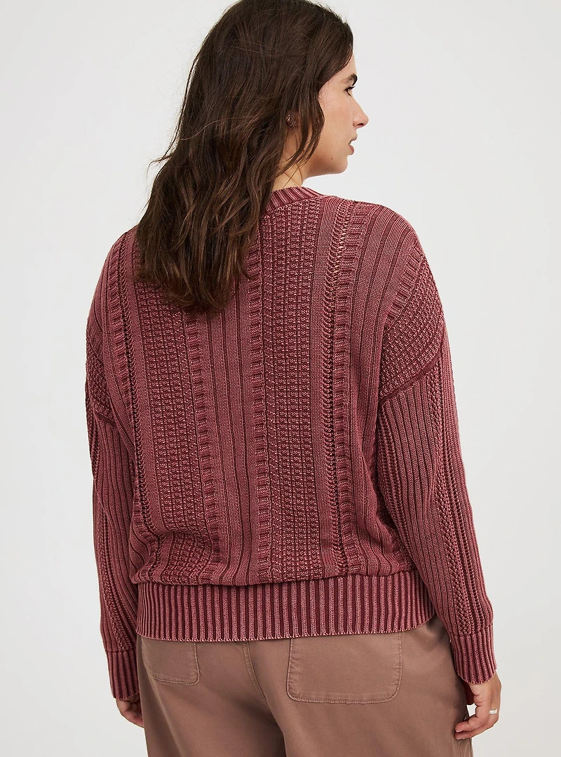 Cable Knit Pullover Sweater