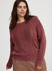 Cable Knit Pullover Sweater