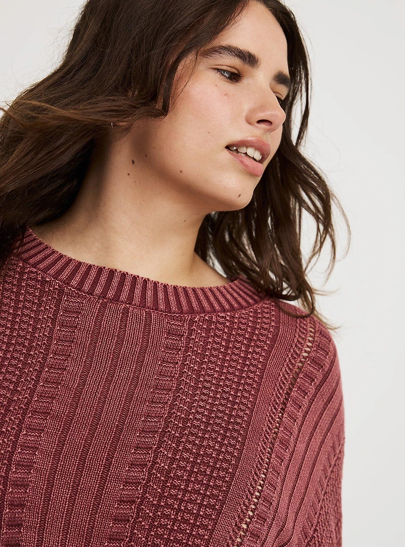 Cable Knit Pullover Sweater