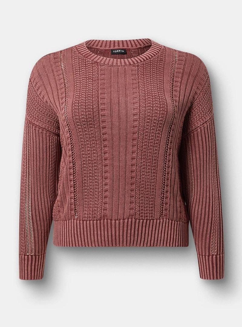 Cable Knit Pullover Sweater