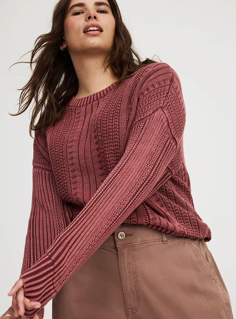 Cable Knit Pullover Sweater