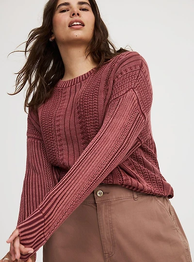 Cable Knit Pullover Sweater