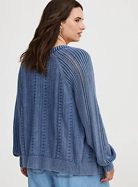 Button-Up Cable Knit Cardigan
