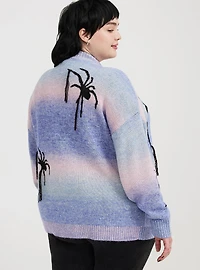 Open-Front Spider Cardigan