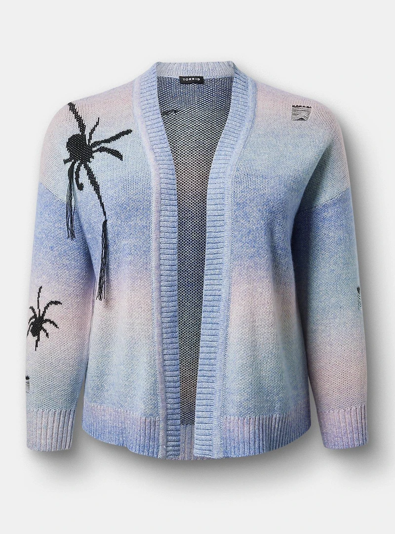 Open-Front Spider Cardigan