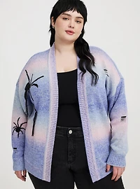 Open-Front Spider Cardigan