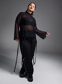 Nightfall Mock Neck Bell Sleeve Top